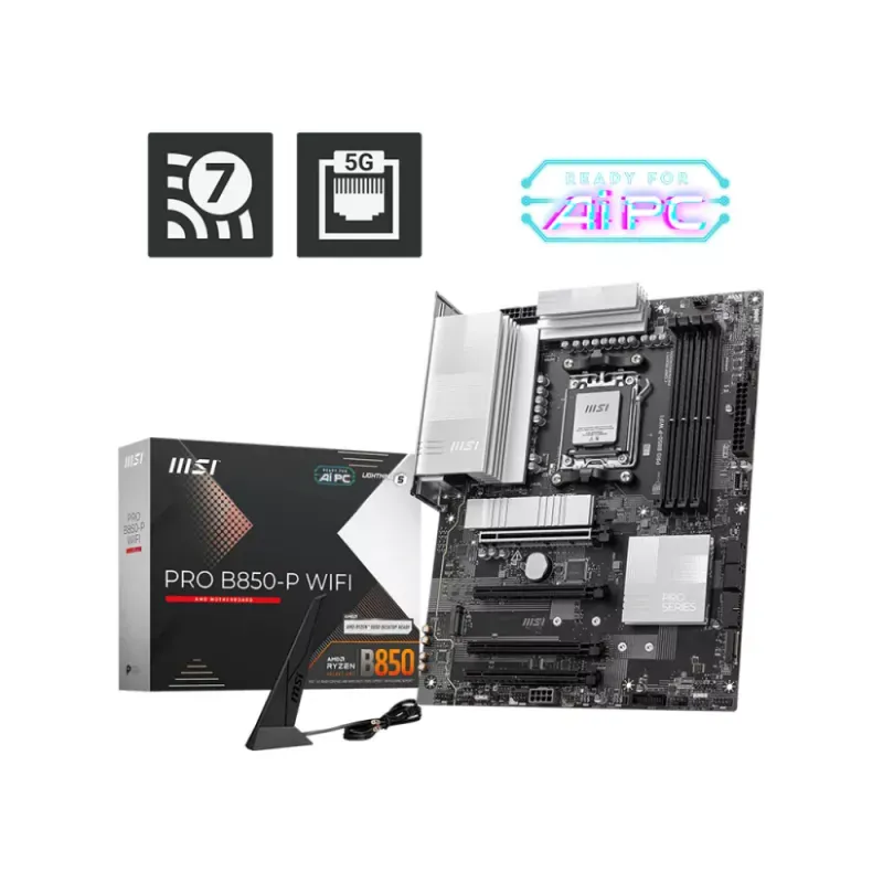 Motherboard MSI PRO B850-P WIFI / AMD B850 / AM5 / ATX / DDR5