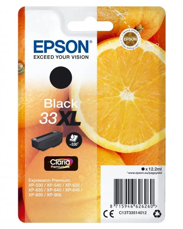 Singlepack Black 33XL Claria Premium Ink