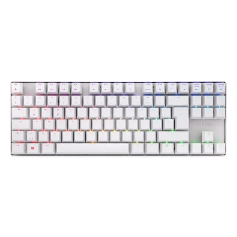 Teclado CHERRY MX 8.2 TKL branco QWERTZ RGB mecânico sem fios