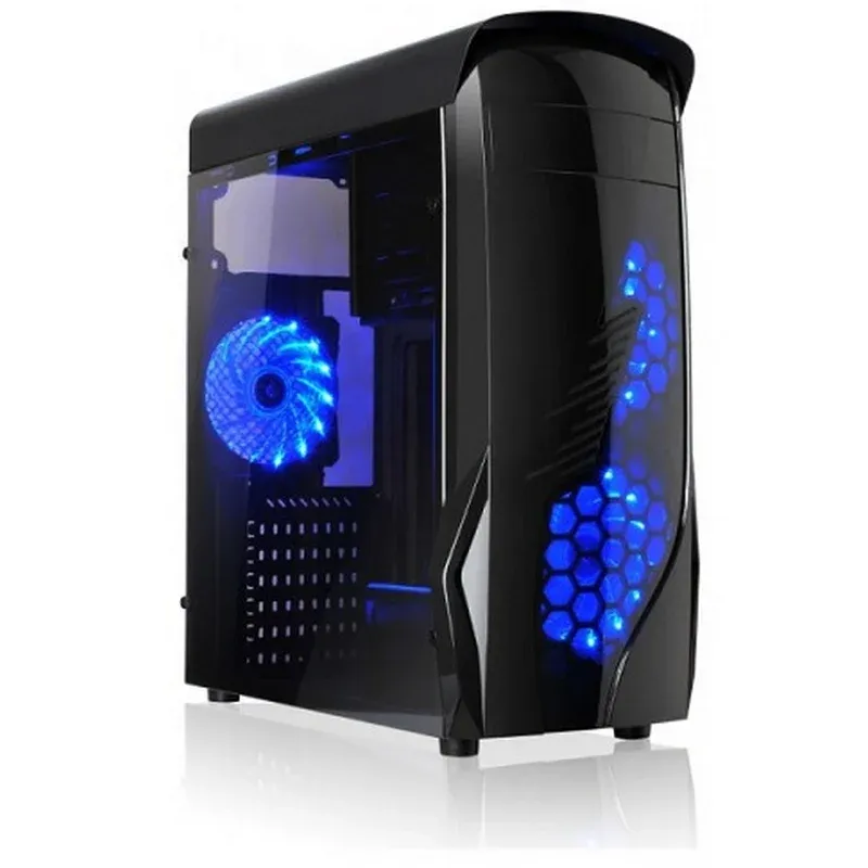 Caixa PC L-Link Kron Led Azul USB 3.0 com Janela