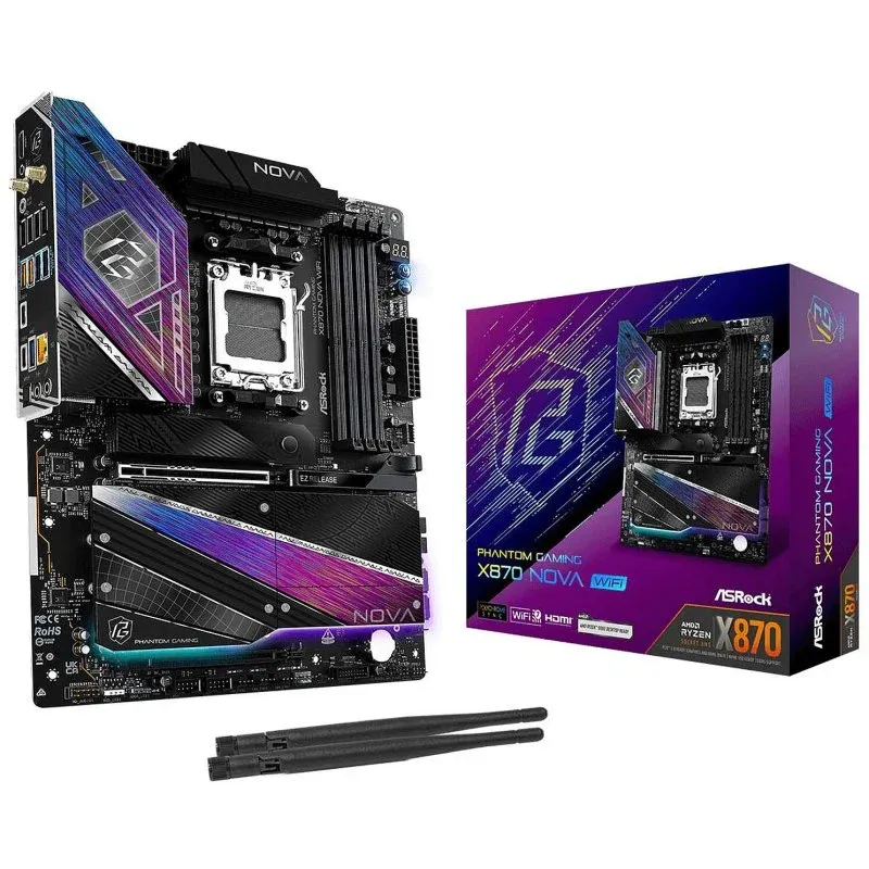Motherboard Asrock X870 NOVA WIFI AM5 DDR5 ATX PCIe 5.0 RGB