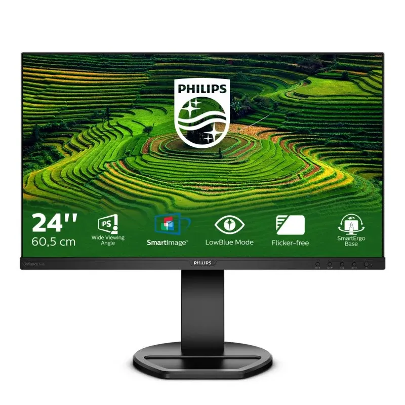 PHILIPS MONITOR IPS 24" (23.8) FHD VGA DVI HDMI DP USB COLUNAS HAS PIVOT