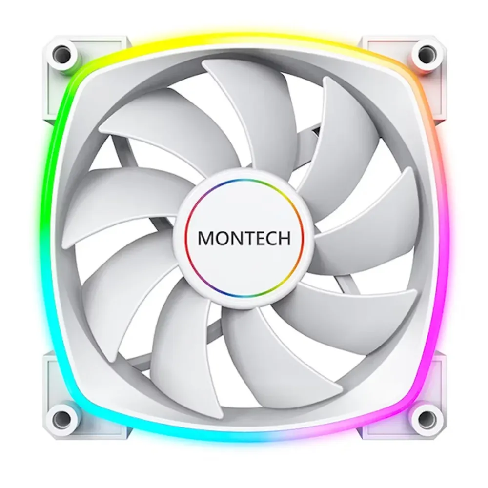 Ventoinha Montech AX140 PWM ARGB PWM 140mm Branco