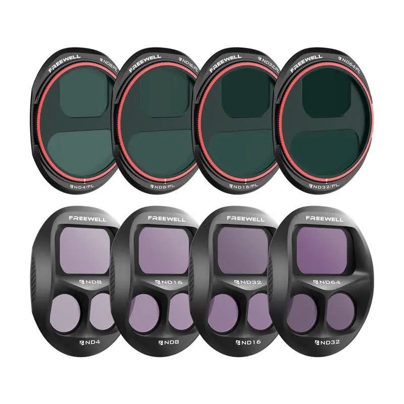 Freewell Filtro de câmera para drone DJI Mavic 4 Pro para o dia todo 8 unidades