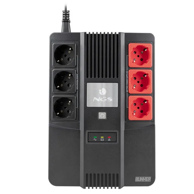 UPS NGS Off-line Fortress Bunker 600VA 360W 6 Tomadas de Proteção
