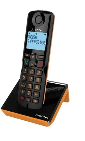 Telefone Fixo S280 Ewe S/ Fios (Preto/Laranja) - Alcatel