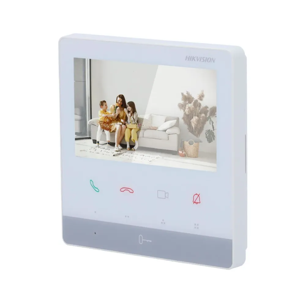 Monitor para Vídeo Porteiro Hikvision 4.3'' TFT Branco - DS-KH7100EY-WE2/White