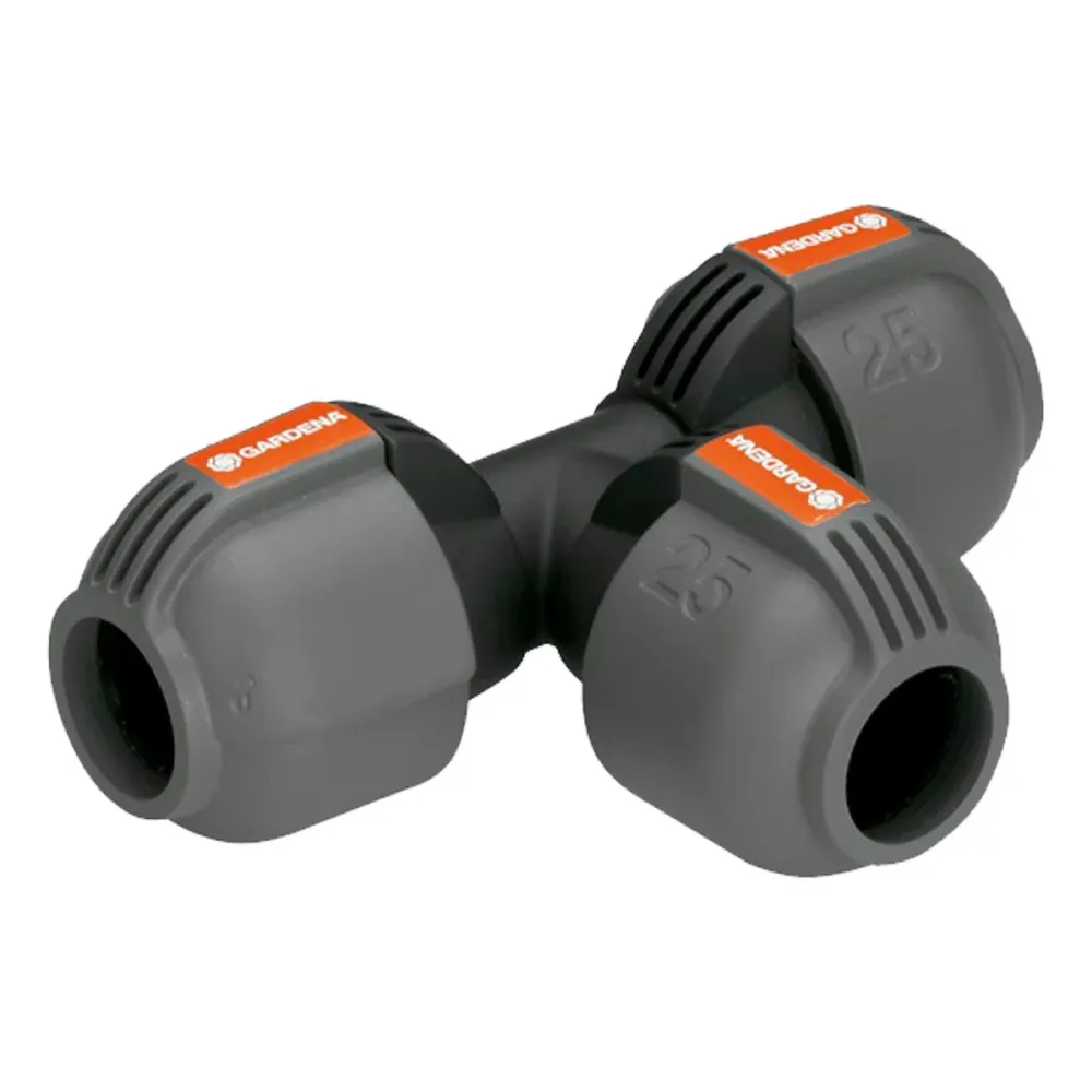 Conector de Mangueira Gardena 2771-20 União em T de 25 mm Preto/Cinzento