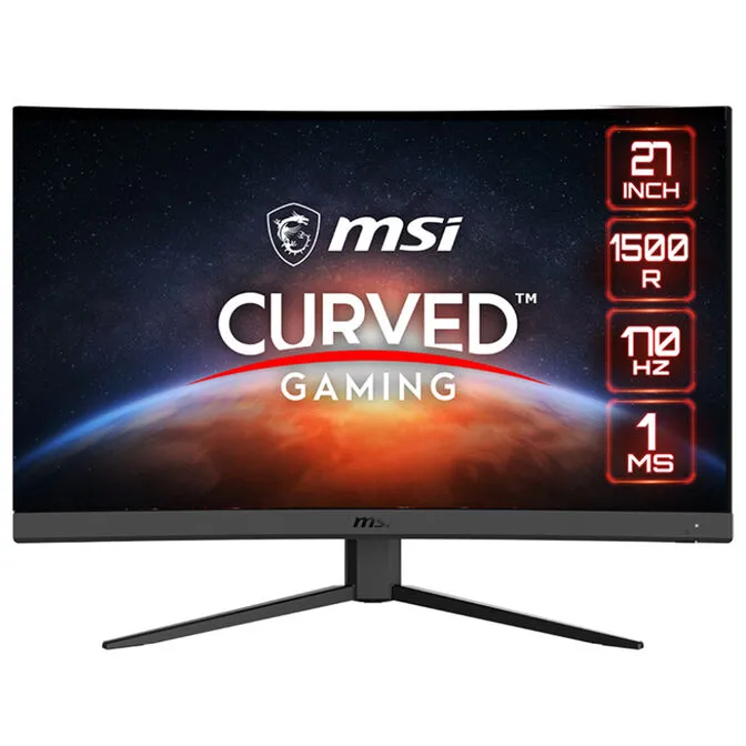 Monitor Curvo MSI 27" G27CQ4 E2 VA QHD 170Hz 1ms FreeSync