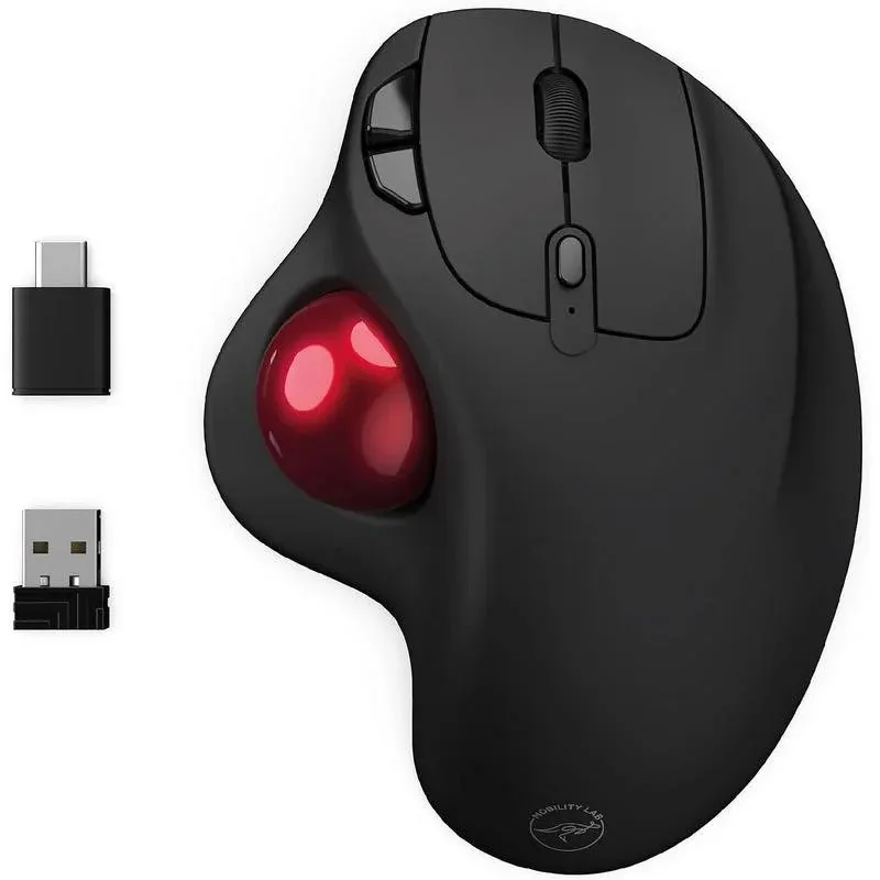 Ratão Mobility Lab ML313276 Sem Fios RF 1600 DPI Preto Trackball Ergonómico