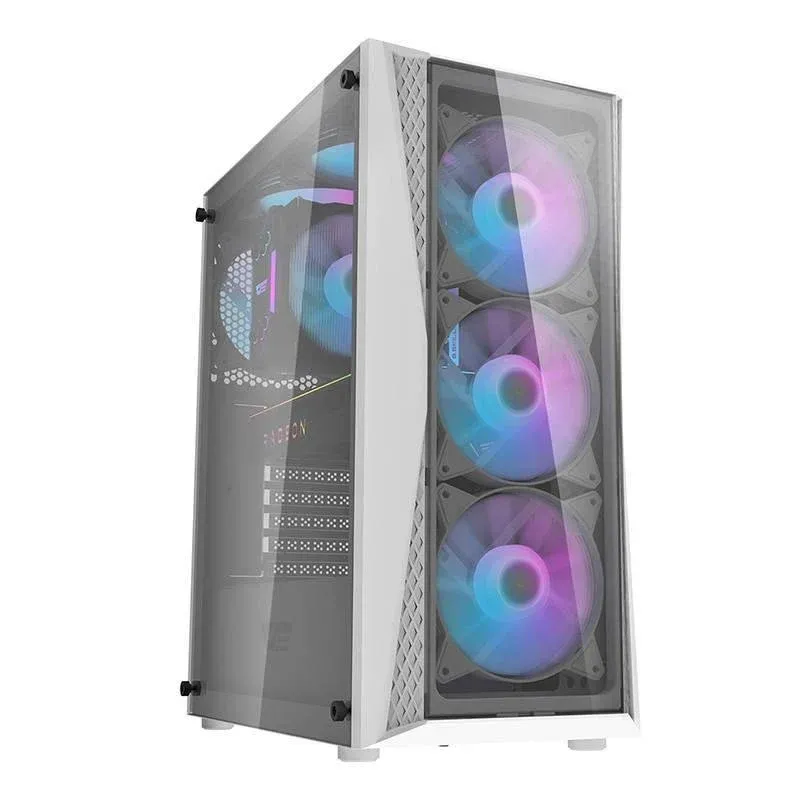 Caixa de Computador Caixa PC Darkflash DK352 Plus Branca + 4 Ventiladores ARGB