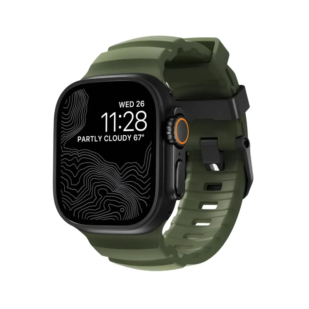 Bracelete Nomad Rocky Point Apple Watch 46mm Verde Escuro