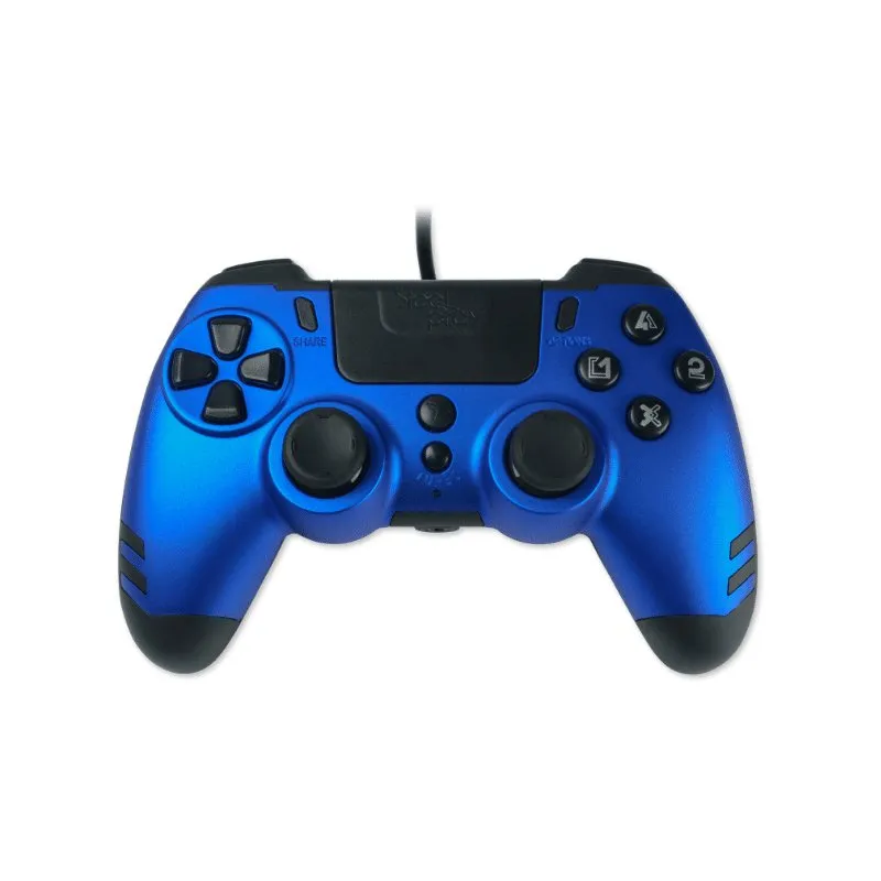 Steelplay Gamepad Blue Edition Comando para PS4/PC com RGB, Cabo 3m, Botões Programáveis e Ergonomia Avançada