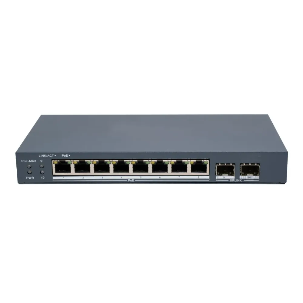 Switch Hikvision PoE Managed 8x PoE 2x SFP Azul