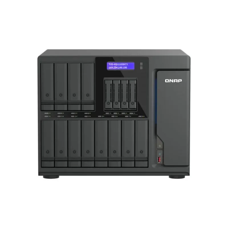 Servidor NAS torre QNAP 32GB DDR5 Intel Core Ultra 7 16 baias QuTS hero