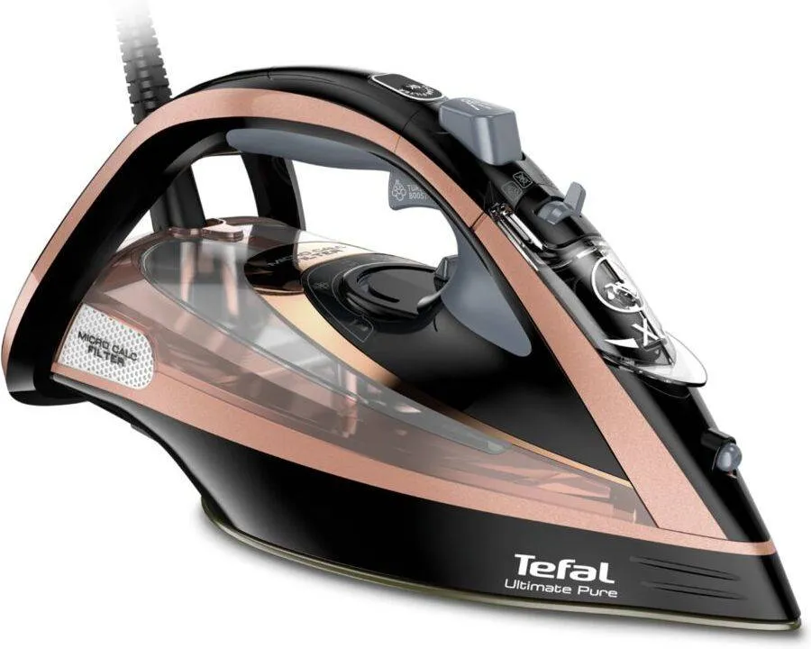 Ferro a Vapor TEFAL Ultimate Pure FV9845E0 (Jato vapor 260 g/min - Base Durilium)