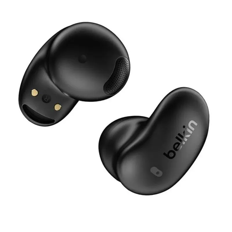 Auriculares Belkin SoundForm Anywhere Inalámbricos e com cabo Bluetooth para Chamadas e Música Cancelamento de Ruído IPX4 Preto