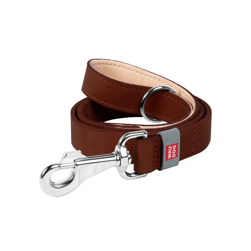 Waudog Trela para cão Natural Leather 14 mm 122 cm