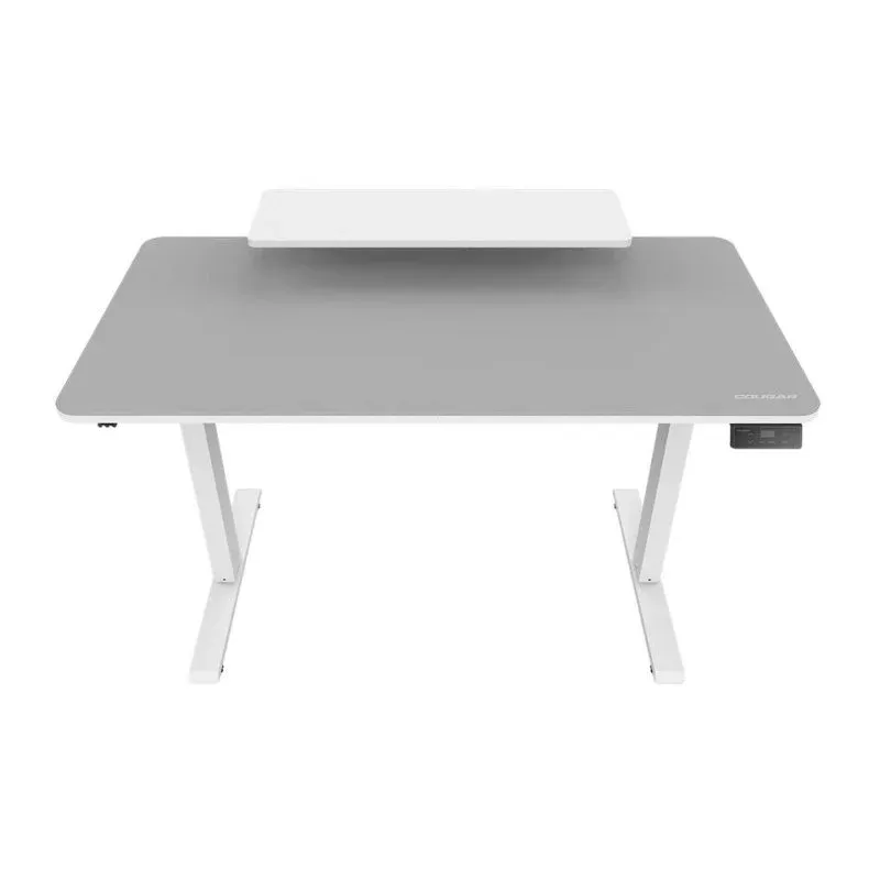Mesa Gaming Cougar 120cm Aço Branco Altura Elétrica Ergonômica