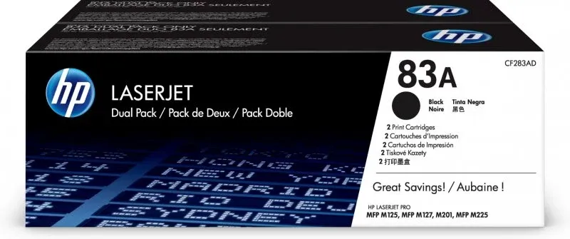 Pack 2 Toners 83A Preto HP