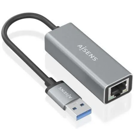 Placa de Rede USB 3.0 p/ Gigabit Cinza (15cm) - AISENS