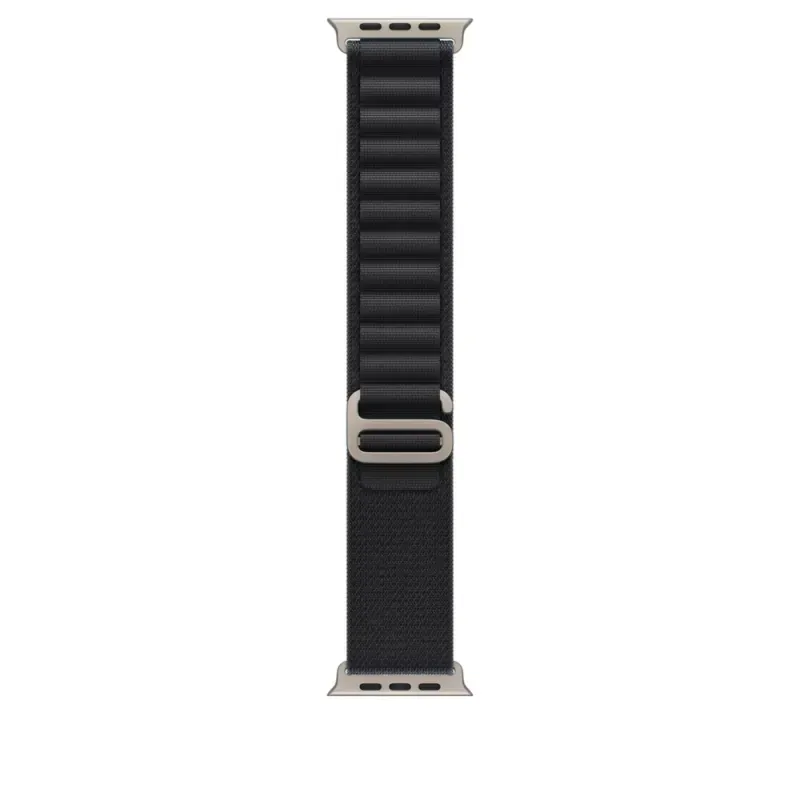 Apple - Laço para relógio inteligente - 49 mm, acabamento em titânio natural - tamanho Médio - preto - para Watch Hermès Series 9, SE 3, Series 10, Series 11, Series 8, Series 9, Ultra 2, Ultra 3