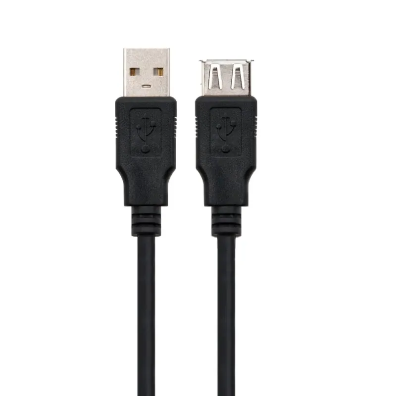 Cabo Ewent EC1065 USB 2.0 Type-A Macho para USB Type-A Fêmea AWG30 1m Preto