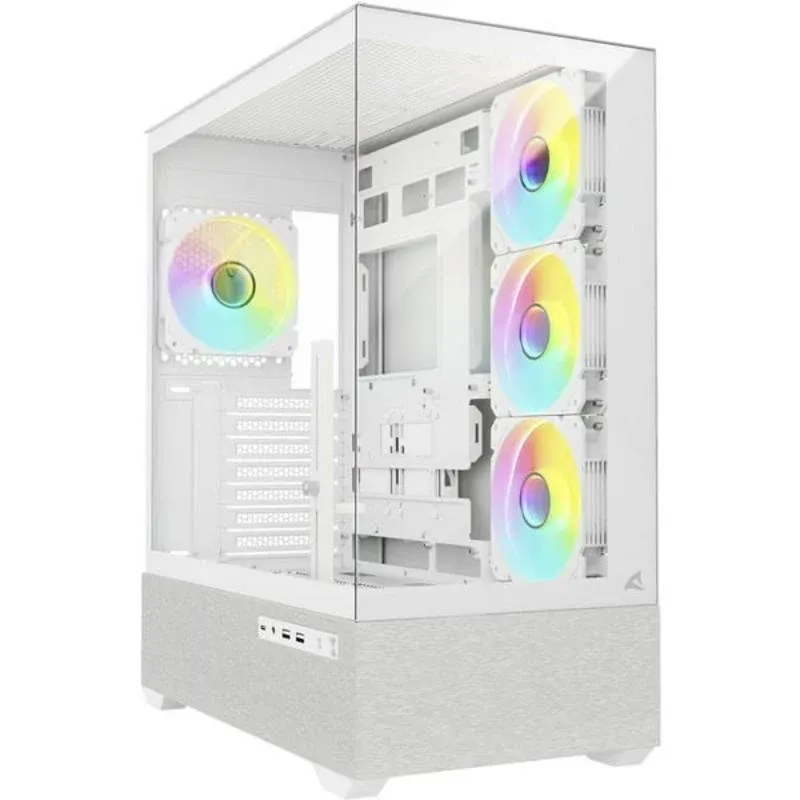 Caixa de Computador Caixa PC Sharkoon AK7 ARGB Branca ATX Mid Tower