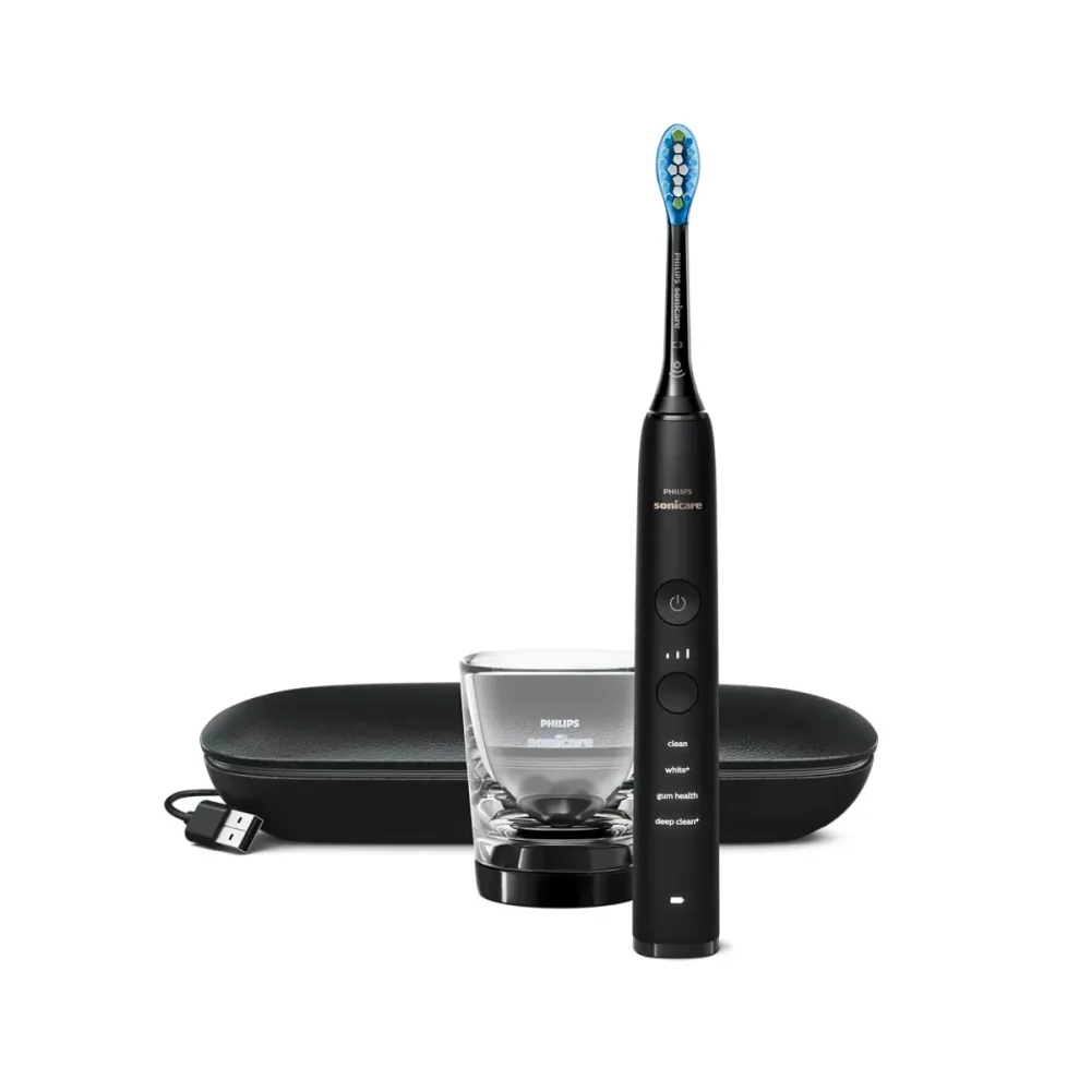 Escova de Dentes Elétrica Philips Sonicare DiamondClean 9000 Preta - HX9911/09