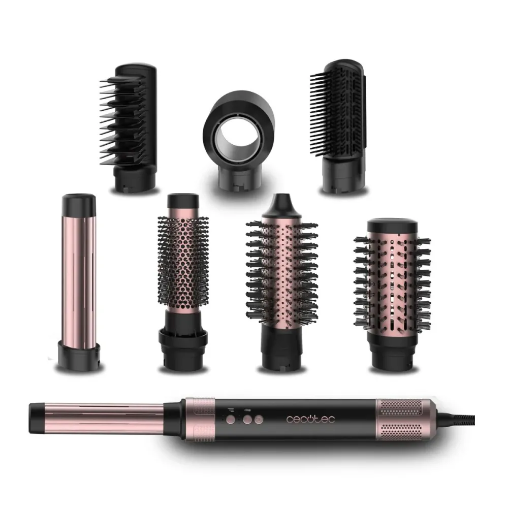 Modelador de Cabelo Cecotec CeramicCare AirGlisse 8 em 1 1400W Preto