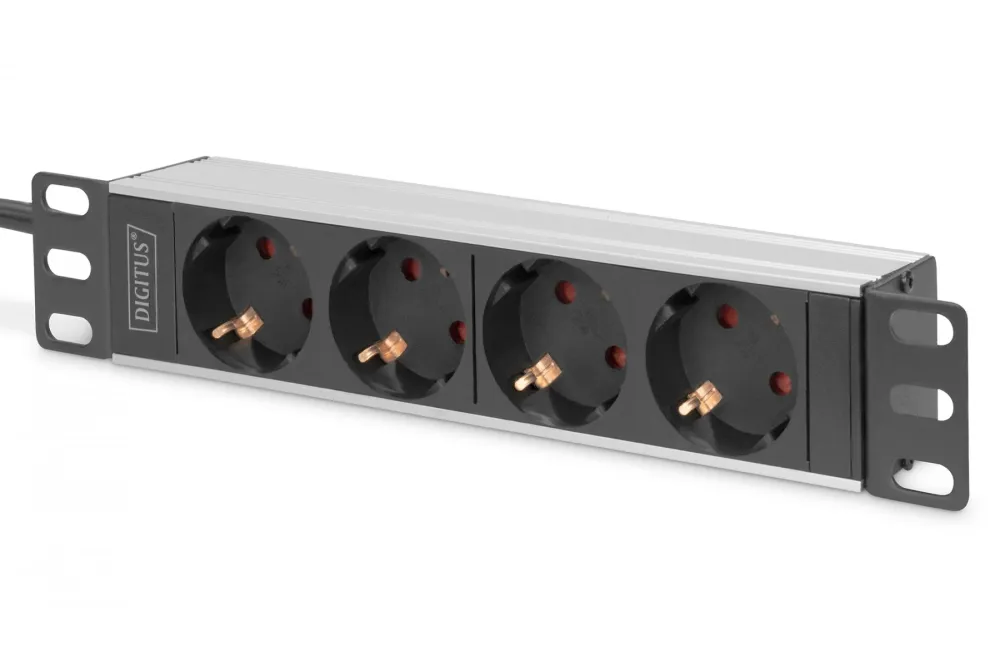 Digitus DN-95418 PDU 4 tomada(s) CA 0U/1U Preto DN-95418