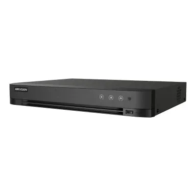 Gravador DVR Hikvision Pro 5em1 4 Canais HDTVI / HDCVI / AHD / CVBS 8MP AcuSense Preto