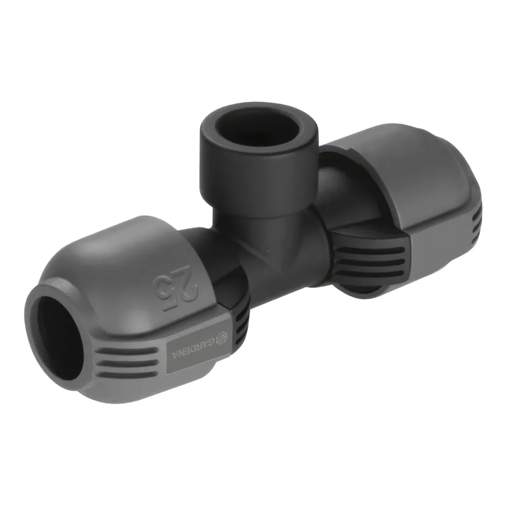 Conector de Mangueira Gardena 2790-20 União em T de 25 mm x 3/4" Preto