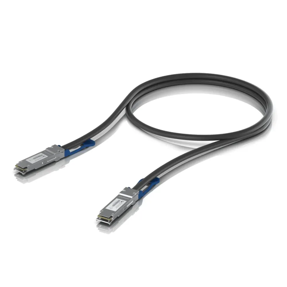 Cabo de Fibra Ótica Ubiquiti UACC-DAC-QSFP28-0.5M QSFP28 100Gbps 0.5m Preto