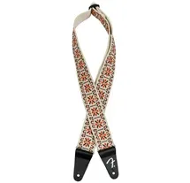 Correia guitarra Fender Pasadena Woven Strap Lattice Orange