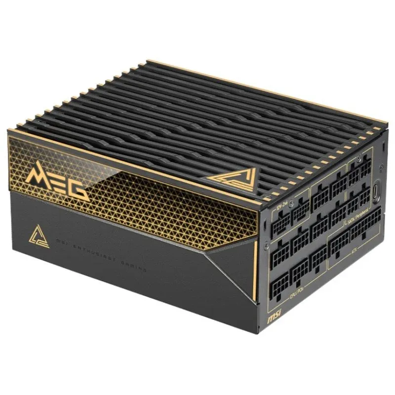Fonte Alimentação MSI MEG Ai1600T PCIE5 ATX 3.1 PCIe 5.1 1600W 80 Plus Titanium Modular