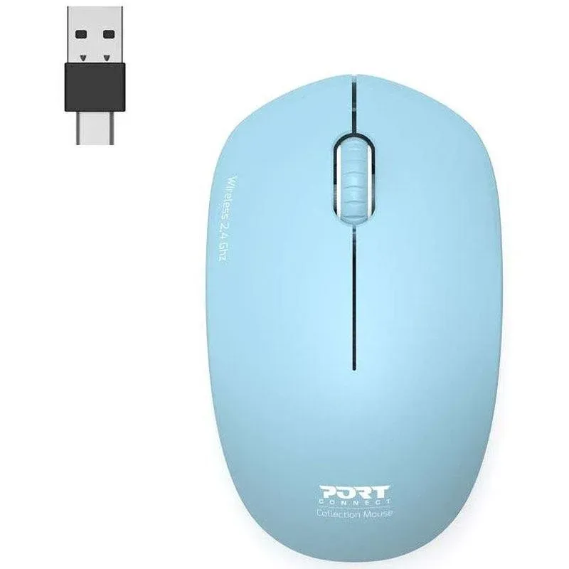 Ratão Port Designs 900544 RF Sem Fios 1600 DPI Turquesa Ambidestro Compacto
