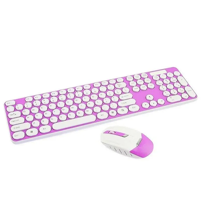 Teclado e Rato Sem Fios Dam Electronics HK3960 2.4G Ergonómico Preto