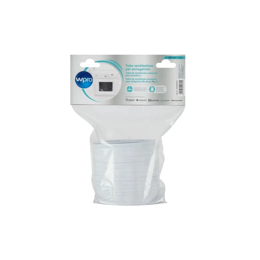 MANGUEIRA DE VENTILAÇÃO P/ SECADOR DE ROUPA WPRO – ASG310