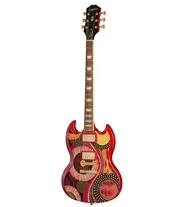 Epiphone Fatoumata Diawara SG Ember Red com "Grafismo Maliano"