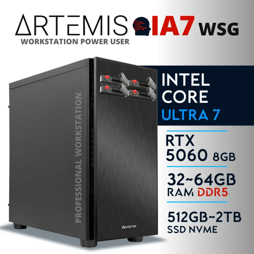 PC Gaming ARTEMIS-IA7WSG - U7 265K | RTX5060 8GB | 32GB | M.2 1TB