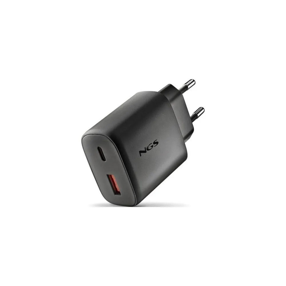 NGS Carregador de parede USB-A e USB-C ERA45WBLACK-45W