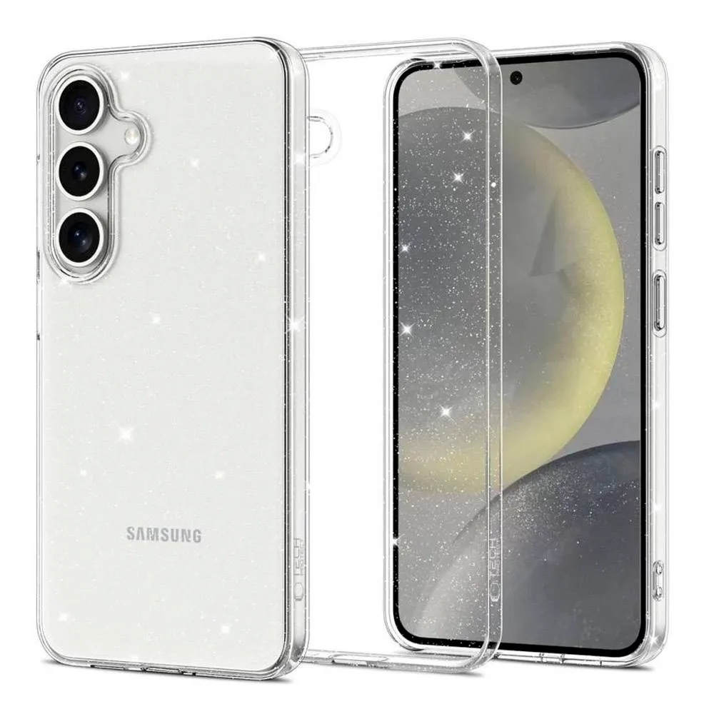 Capa Tech-Protect Samsung Galaxy S25 FlexAir Glitter TPU Transparente