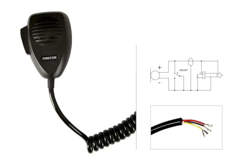 Microfone de comunicação dinâmico - MCD-364-P