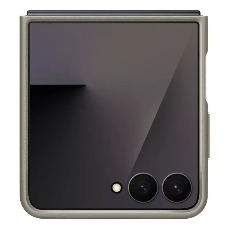 SAMSUNG Capa Vegana B7 FLIP 7 Cinza