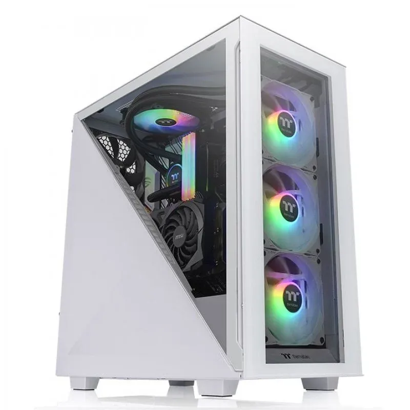 Caixa PC Thermaltake Divider 300 TG Snow Vidro Temperado USB 3.0