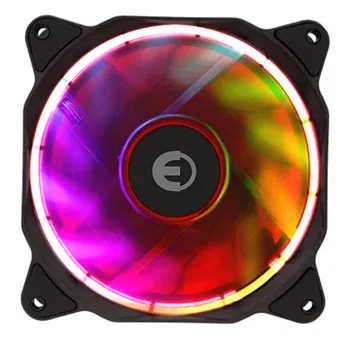 Rainbow Fan RGB Ring LED 120MM Ficha 3PIN+4PIN White