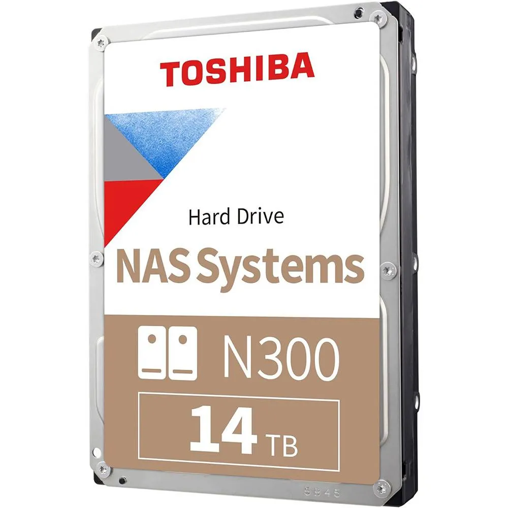 Disco Rígido 3.5 Toshiba N300 14TB 7200RPM 512MB Cache 281MB/s CMR Helium SATA 6Gb/s