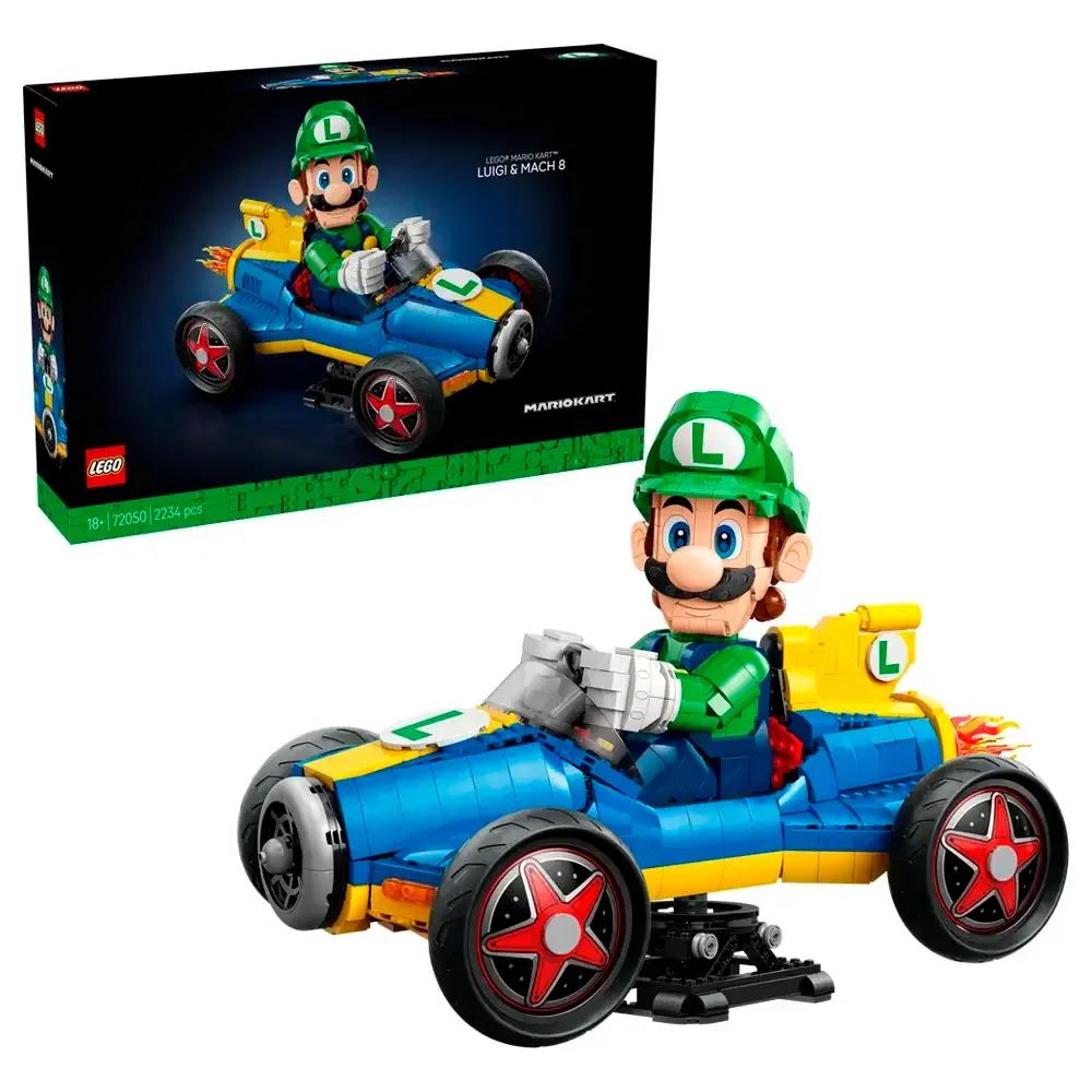 LEGO Super Mario: Mario Kart: Luigi e Flecha 8 | Idades 18+ | 2234 Peças | Item 72050