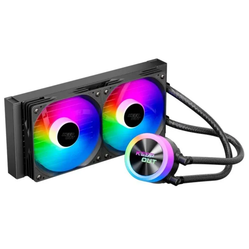 Keep Out XWC-240 Kit de Refrigeração Líquida ARGB 240mm em Alumínio para Intel/AMD